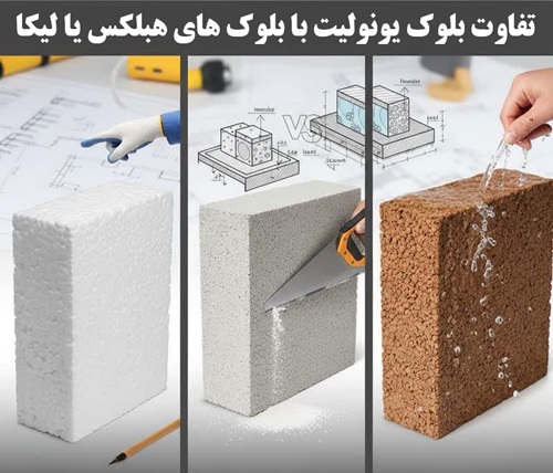 تفاوت بلوک یونولیت با بلوک ‌های هبلکس یا لیکا