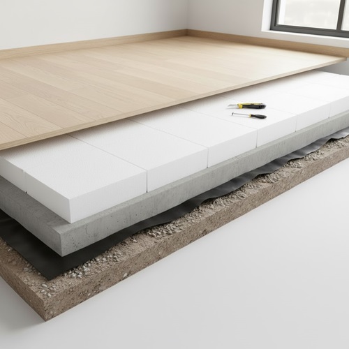 نحوه عایق‌ کاری کف ساختمان با ورق یونولیت