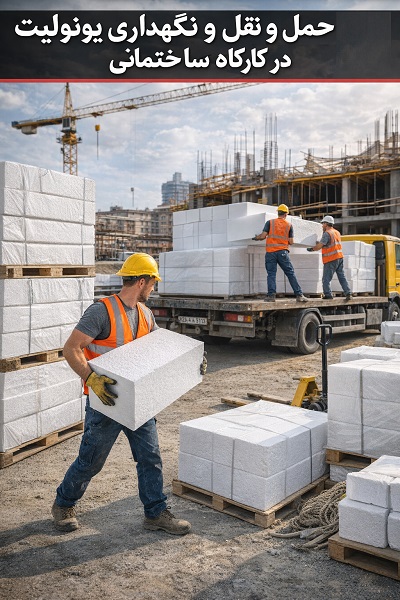 حمل و نقل و نگهداری یونولیت در کارگاه ساختمانی
